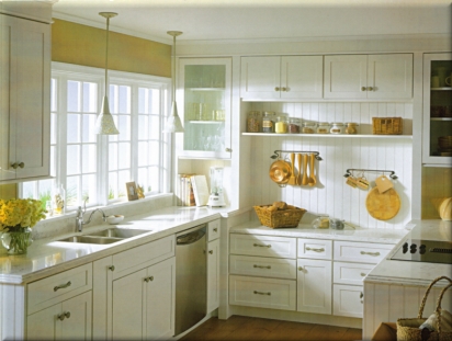 white cabinets